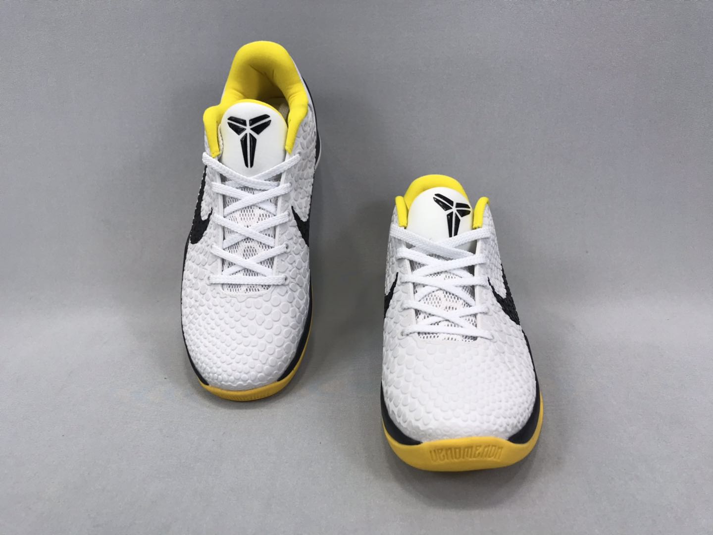 New Nike Kobe Bryant VIII White Black Yellow Shoes